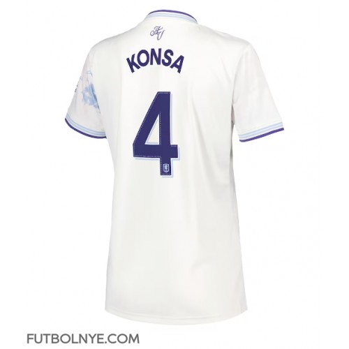 Camiseta Aston Villa Ezri Konsa #4 Tercera Equipación para mujer 2025-26 manga corta